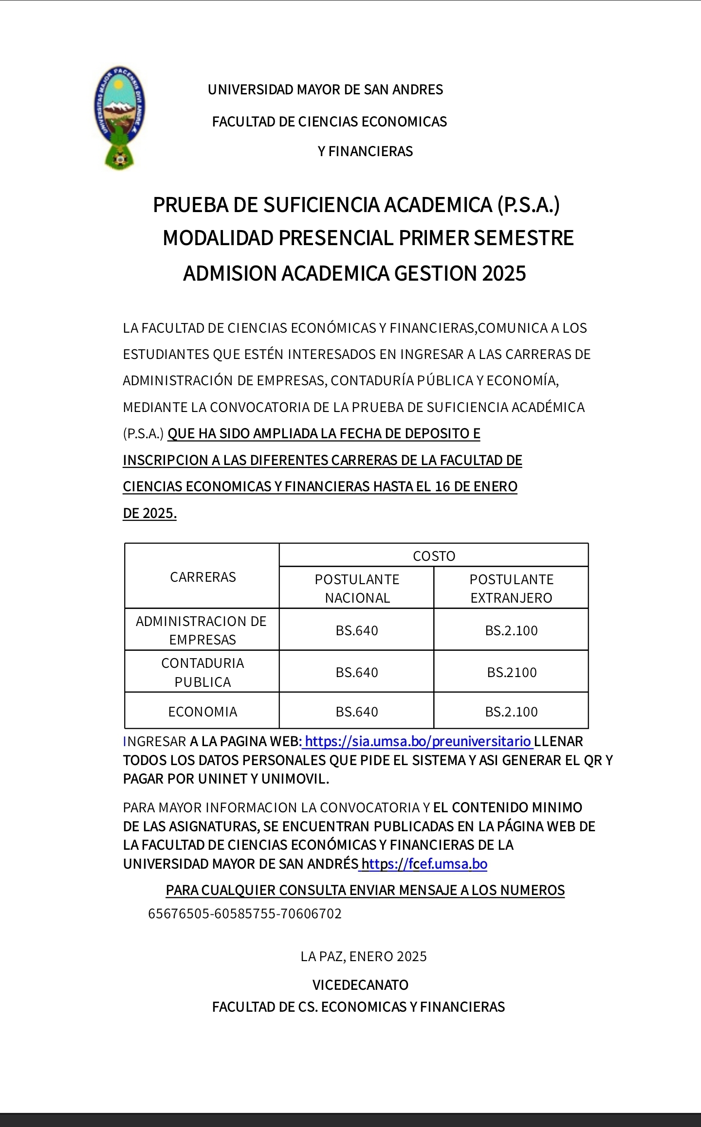 Aplicación Inscripción P.S.A