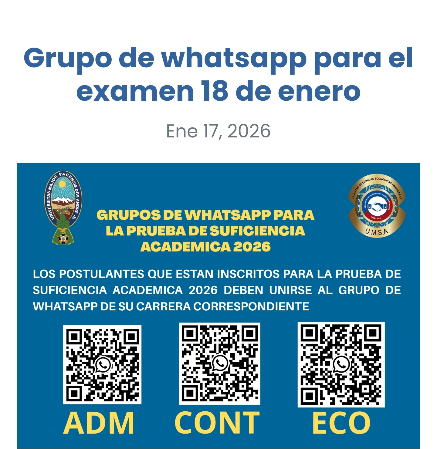 Grupos de whatsapp para el examen psa